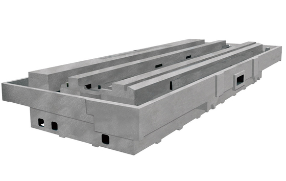 High Density Heavy Casting Grades Cast Iron Milling Machine Tool Bed / Lathe Bed