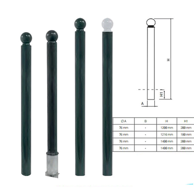 Powder Coating Parking Bollards Cast Iron Traffic Decorative Cast Iron Posts