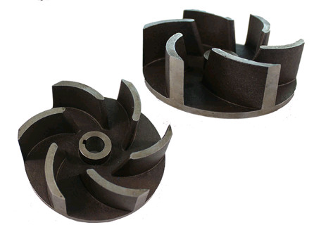 Pump Parts Casting Ductile Cast Iron Semi-Open Impeller Casting Hardened Sand / Slurry Impeller Pump Vane