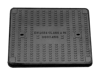 Clear Opening Rectangular Manhole Cover Ductile Iron Sand Casting Bitumen / Epoxy Painting