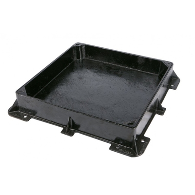 Square Concrete Filled Cast Iron Manhole Cover Recessed Cement Manhole Cover