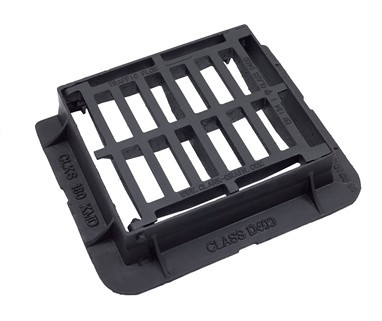 EN124 D400 End Hinged Cast Iron Drain Cover With Black Bitumen Coated