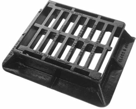 EN124 D400 End Hinged Cast Iron Drain Cover With Black Bitumen Coated