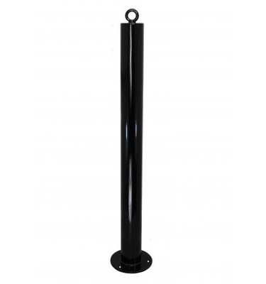 Black Bolt Down Cast Iron Bollards Stainless Steel Fixed Static Parking Safety
