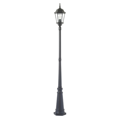 Vintage Street Light Pole Cast Iron Exterior Large Single Head Tall Post Light