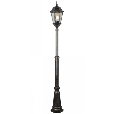 Vintage Street Light Pole Cast Iron Exterior Large Single Head Tall Post Light