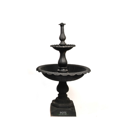 Ornamental Iron Parts 2 Tier Garden Cast Iron Fountain Outdoor Garden Decoration