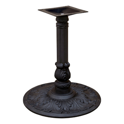 Black Ornamental Iron Parts Table Base Solid Cast Iron Table Legs 720mm Height