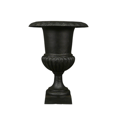 Lawn Ornamental Iron Parts Antique Cast Iron Garden Urns European Style Powder Coated