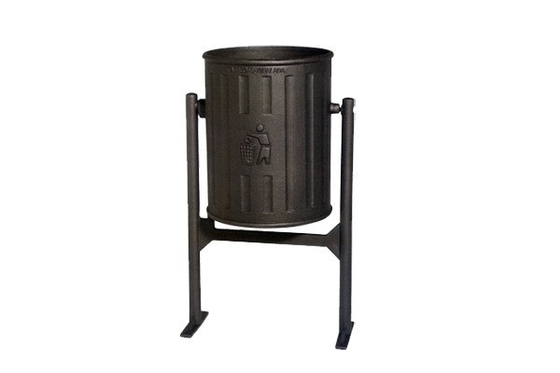 Outdoor Public Ornamental Iron Accessories Cast Iron Dustbin Waste Bin Trash Cans
