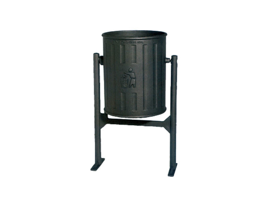Outdoor Public Ornamental Iron Accessories Cast Iron Dustbin Waste Bin Trash Cans