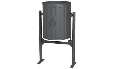 Outdoor Public Ornamental Iron Accessories Cast Iron Dustbin Waste Bin Trash Cans