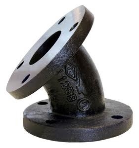 High Pressure Pipeline Works Flange Pipe Fitting Ductile Iron 45 Degree Elbow Fitting