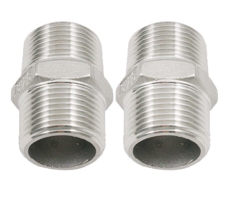 Stainless Steel Screwed Pipe Fittings 150lb Male Hex Nipple Threaded Connection