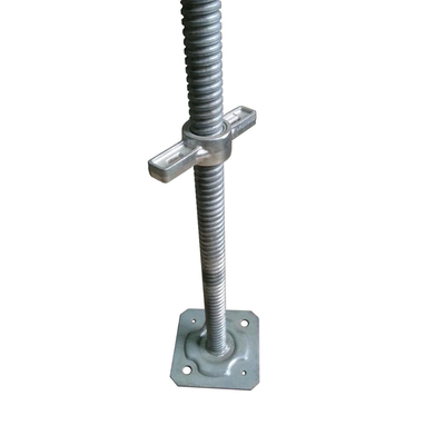 Adjustable Scaffolding Accessories Solid Screw Jack Base / Base Jack U Head Screw