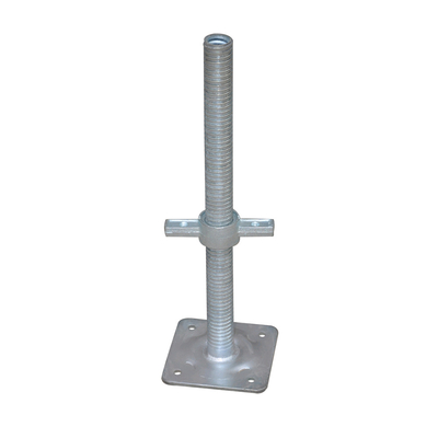 Adjustable Scaffolding Accessories Solid Screw Jack Base / Base Jack U Head Screw