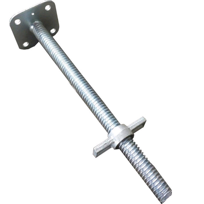Adjustable Scaffolding Accessories Solid Screw Jack Base / Base Jack U Head Screw