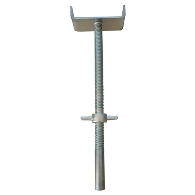 Adjustable Scaffolding Accessories Solid Screw Jack Base / Base Jack U Head Screw