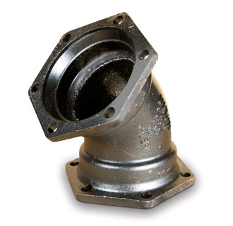 Natural Cast Iron Pipe Fittings Short Body 45 Degree Bend Short Radius Elbow
