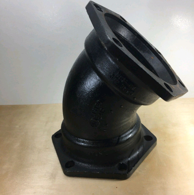 Natural Cast Iron Pipe Fittings Short Body 45 Degree Bend Short Radius Elbow