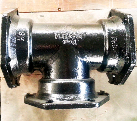 Black Cast Iron Pipe Fittings Mechanical Joint Ductile Iron TEE Short Body