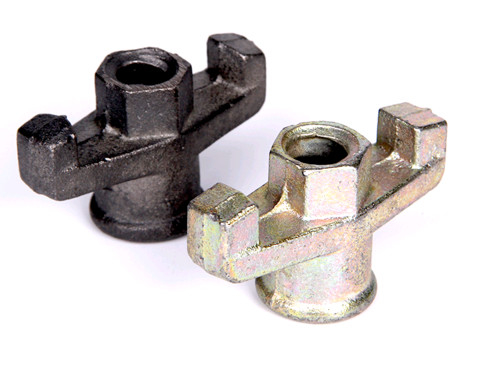 Cast Iron Scaffolding Parts / Two Wings Anchor Nut For Formwork Tie Rod