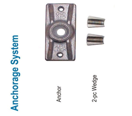 Monostrand Post Tension Anchor Grip Systems Strand Anchors Wedges