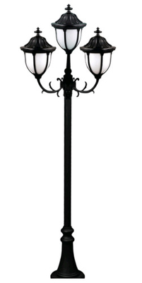 Ornamental Modern Style Cast Iron Light Pole Direct Embedded Ground Mounted