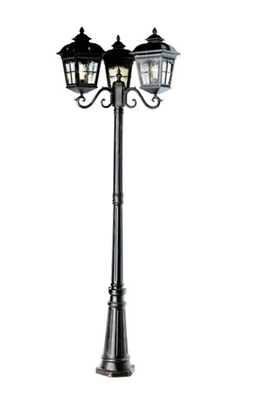 Ornamental Modern Style Cast Iron Light Pole Direct Embedded Ground Mounted