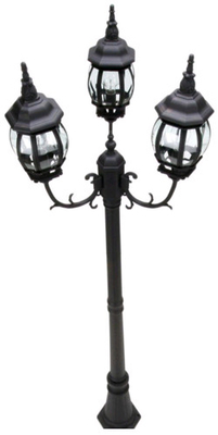 Ornamental Modern Style Cast Iron Light Pole Direct Embedded Ground Mounted
