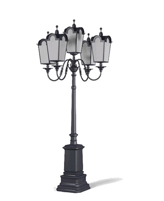 Antique Garden Cast Iron Street Lamps / Decorative Cast Iron Street Light