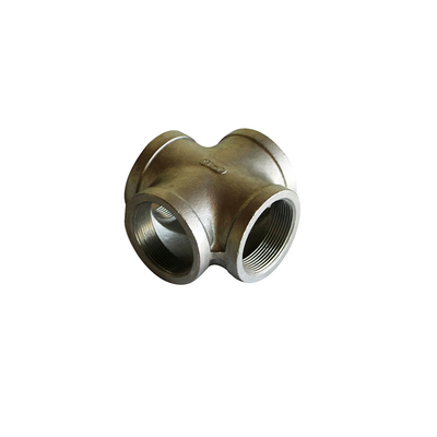 4 Way Cross Lost Wax Casting NPT Thread Stainless Steel Pipe Fittings