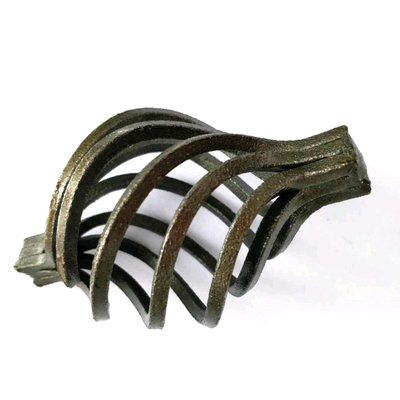 Handmade Steel Ornamental Railing Parts Wrought Iron Twist Baskets Custom Dimension
