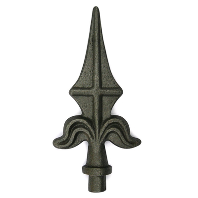 Rail Head Cast Iron Fence Spears Wrought Iron Spear Point Sandblast Surface