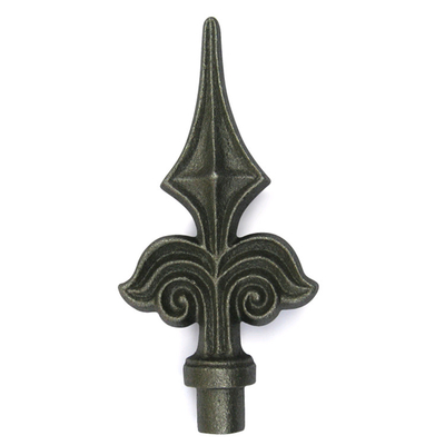 Rail Head Cast Iron Fence Spears Wrought Iron Spear Point Sandblast Surface