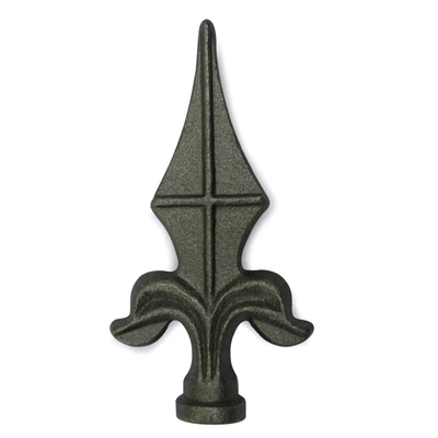 Rail Head Cast Iron Fence Spears Wrought Iron Spear Point Sandblast Surface