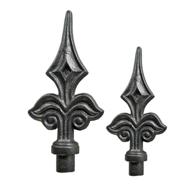 Rail Head Cast Iron Fence Spears Wrought Iron Spear Point Sandblast Surface