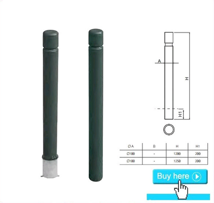 Powder Coating Parking Bollards Cast Iron Traffic Decorative Cast Iron Posts