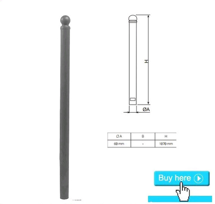 Powder Coating Parking Bollards Cast Iron Traffic Decorative Cast Iron Posts