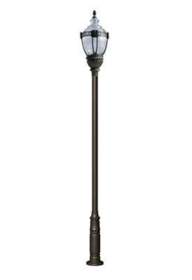 Square Garden Decoration Old Fashioned Lamp Post Dual Arm Painting Surface