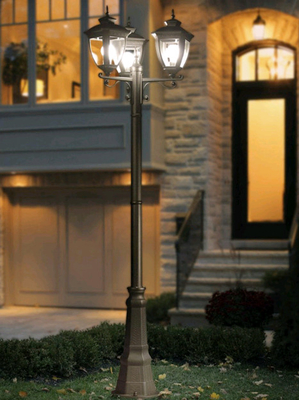 Classic Western Style Cast Iron Light Pole Painting Surface Treatment For Garden