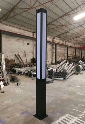 Outdoor Cast Aluminum Decorative Light Poles Customized Color For Square