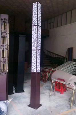 Outdoor Cast Aluminum Decorative Light Poles Customized Color For Square